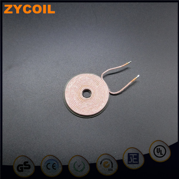Small Charging Inductor Coil with Hard Ferrite