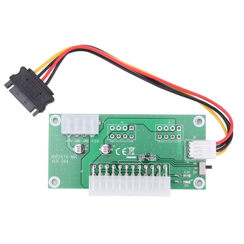 for Mining 24-Pin Dual PSU Power Synchronous Start Card Adapter
