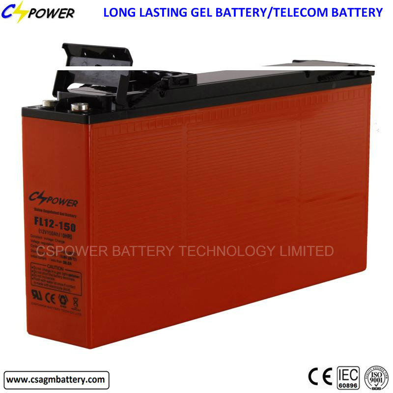 FL12-150ah Deep Cycle Front Terminal Gel Battery for Solar