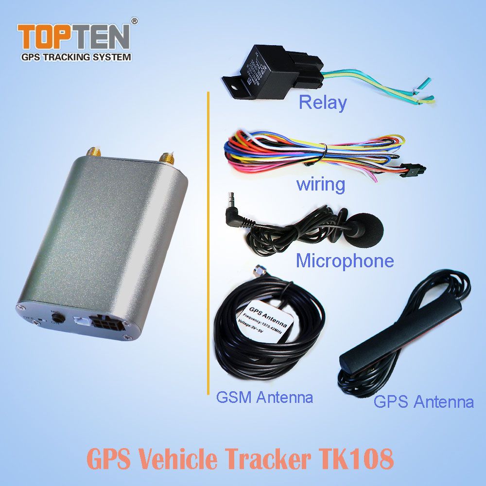 Real Time GPS Tracker for Car, Vehicle with APP, Voice Monitor, Geo-Fence, Online Tracking Tk108 (WL)