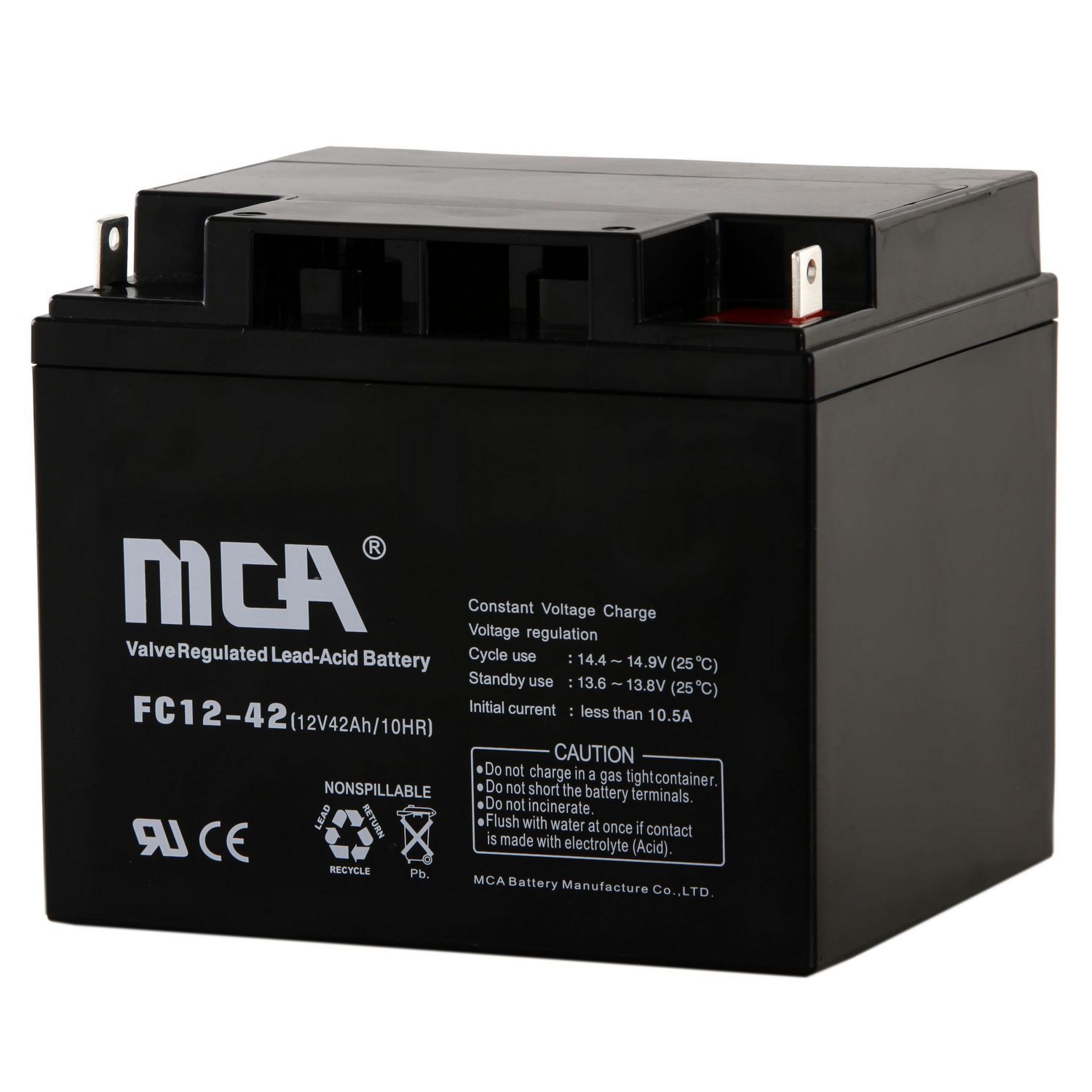 Factory 12V42ah AGM Deep Cycle Sealed Lead Acid UPS Battery