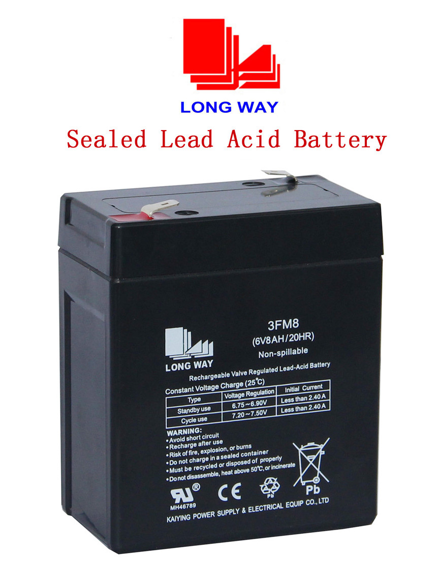 6V8ah Computers UPS Sealed Lead Acid Battery
