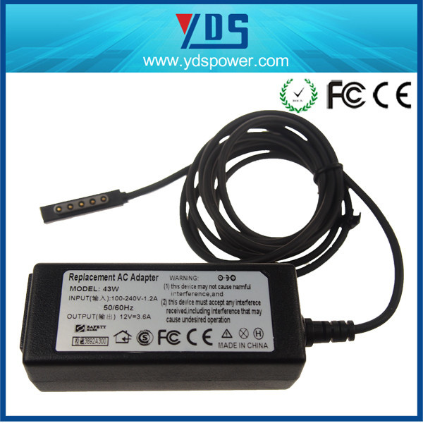 12V 3.6A Switching Power Adapter with 5 Pin for Microsoft