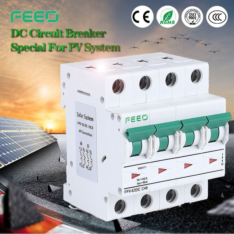 Sun Power Panel DIN Rail 4p 900V 63A Solar MCB
