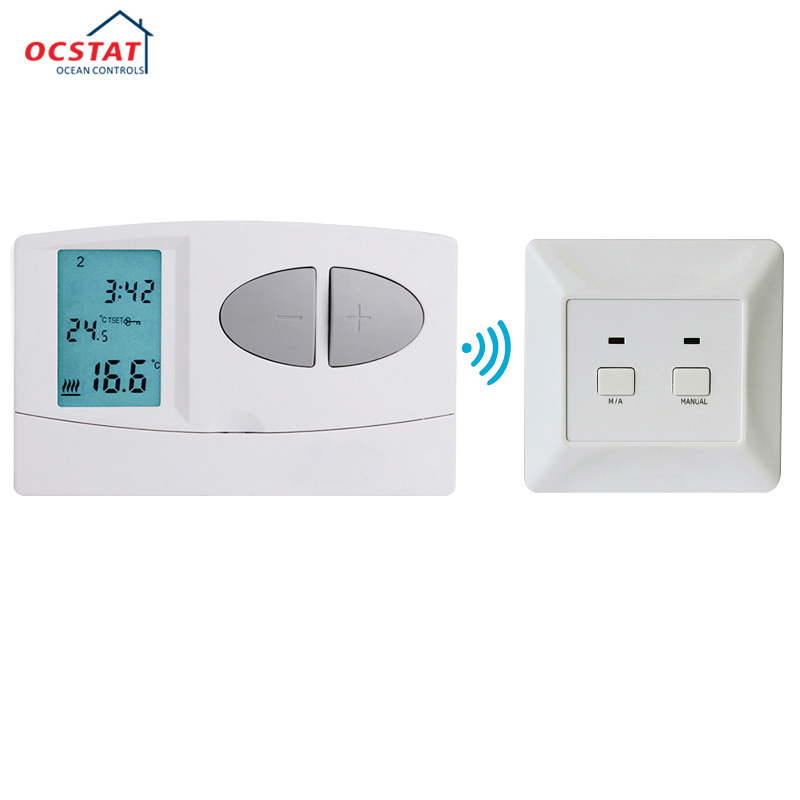 Ce Approval Weekly Programmable Boiler Control System Wireless Thermostat