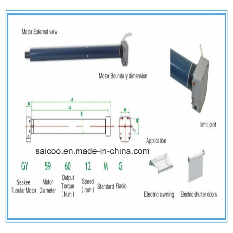 35/45/56/92mm Electric Roller Shutter Tubular Motor