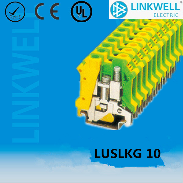 DIN Rail Mounting Ground Terminal Block (LUSLKG 10)