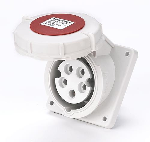 16A 3P+N+PE IP67 Panel mounted socket(Angle) (MN1542)