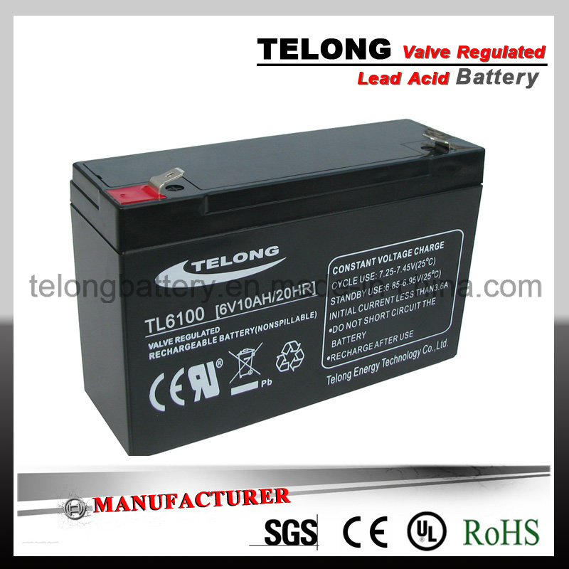 6V10ah Sealed Lead Acid Battery for Power System