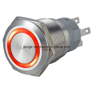 19mm Ring LED Momentary Vandal Resistant Push Button Switch Made