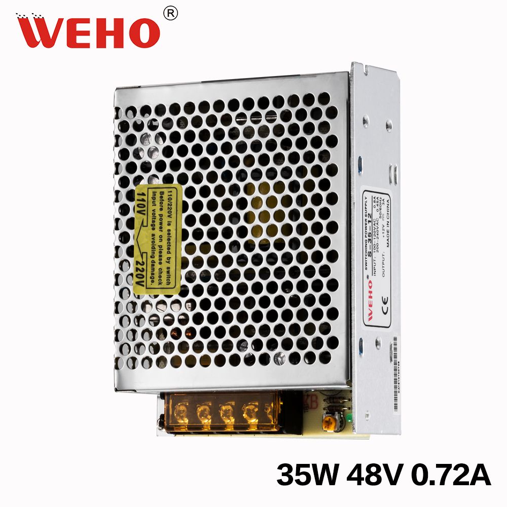 Aluminum Case Indoor Usage 35W 48V Switching Power Supply