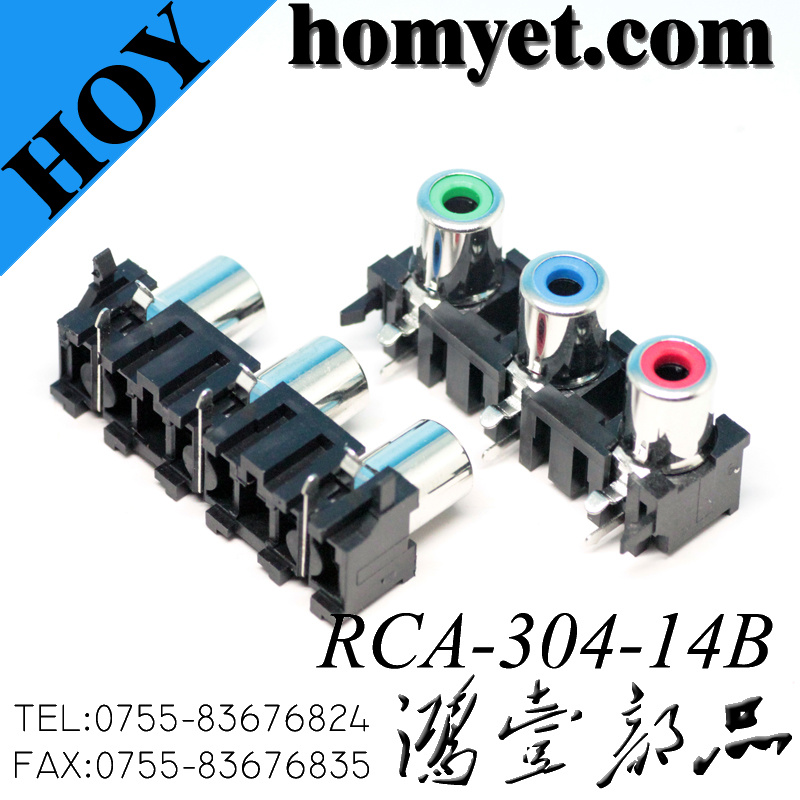 New Arrival Product Multimedia Displayer Lotus RCA Pin Jack, AV Audio Stereo RCA Connector