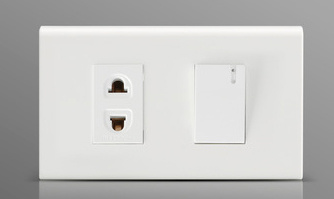 Switch and 1 Gang 2 Pin Electrical Outlet Wall Sockets Home Use