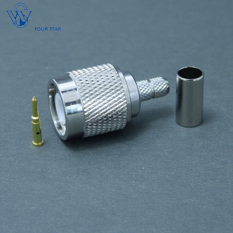 RF Coaxial Male Crimp TNC Plug Connector for Rg58 Cable