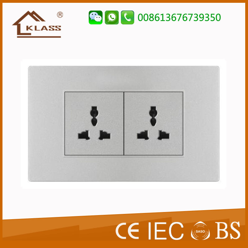 White PC Double Mf Universal Electric Socket for Any Plug
