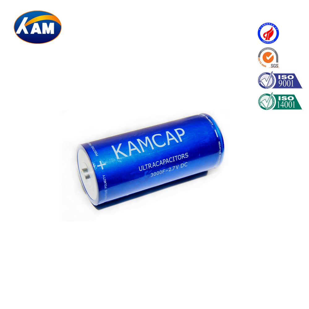 Super Capacitor 2.7V 3000f Winding Series Kamcap Farad Capacitor High Quality with Car Start Solar Wind Energy Sue