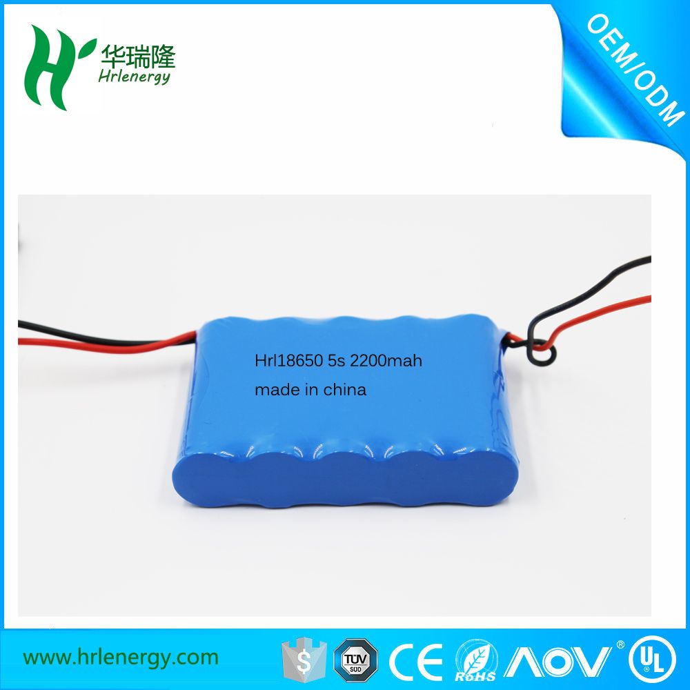 High Quality 5s 18650 Lion Battery Packs with Connector