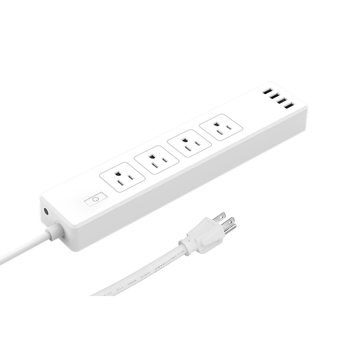Wireless WiFi Smart Power Strip Surge Protector Plus 4 Outlet 4 USB Ports Charging Station, Works with Amazon Alexa & Google Home