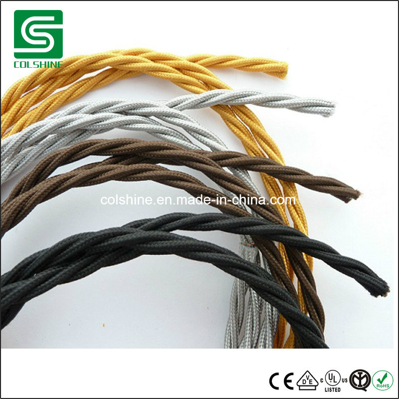 Colshine Twisted Fabric Cable Power Cord Power Cable for Pendant Lights