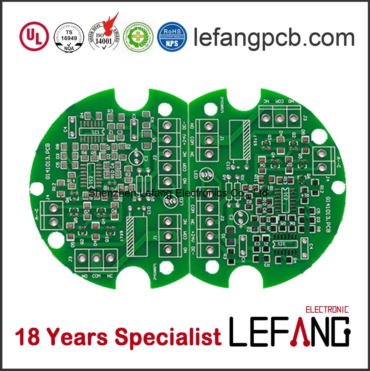 Double Sided Lead Free HASL PCB Board for Consumer Electronics