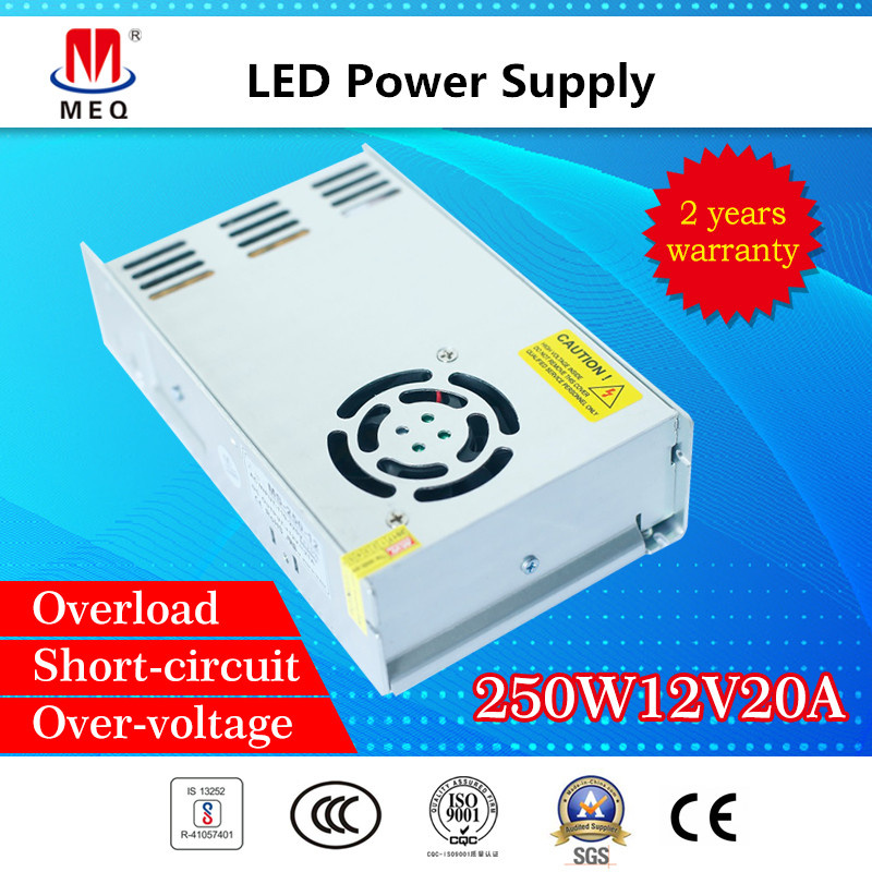12V 20A SMPS AC/ DC LED Driver Power Supply for Lighting 250W SMPS