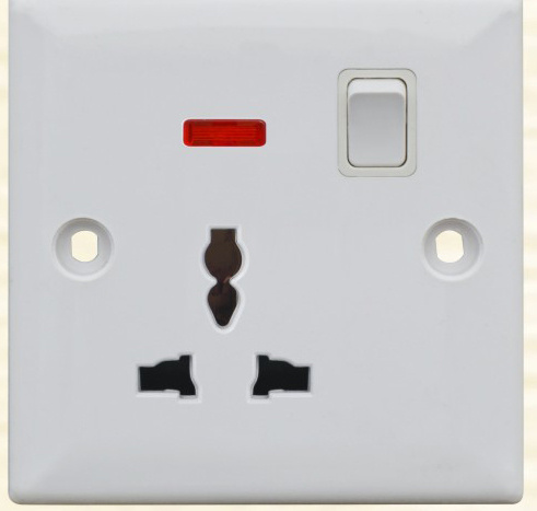 British Standard Golden 13A Multi-Functional Switched Socket with Neon