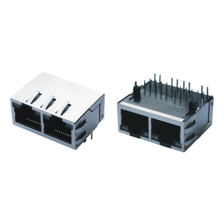 Multi Port Socket RJ45 Connector Without Transformer