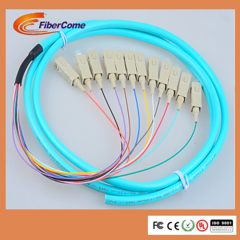 Factory Wholesale Blue SC/PC Om3 Sm 12 Colors Fiber Optic Patch Cord and Pigtails