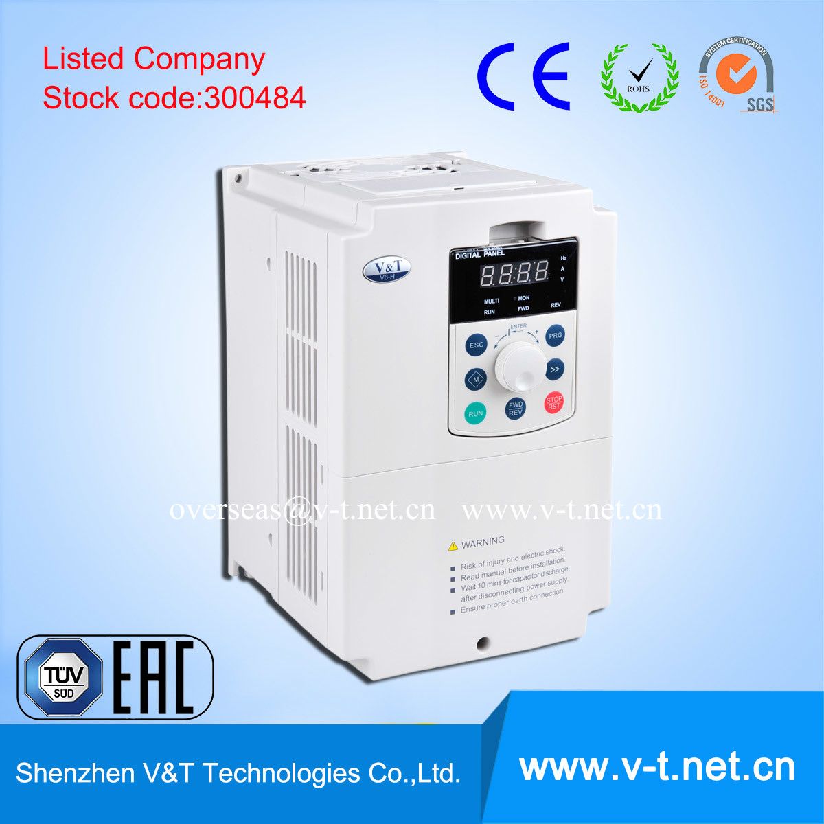 V6-H Energy Saving Vector Control VFD Excellent Salient Features 3-Phase 5.5 to 7.5kw - HD