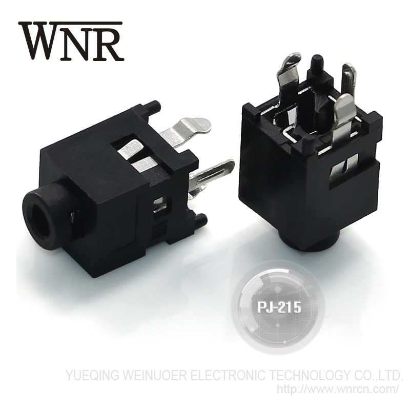 Good Quality Single and Double Stereo Headphone Jack Pj-215 2.5mm Audio Jack