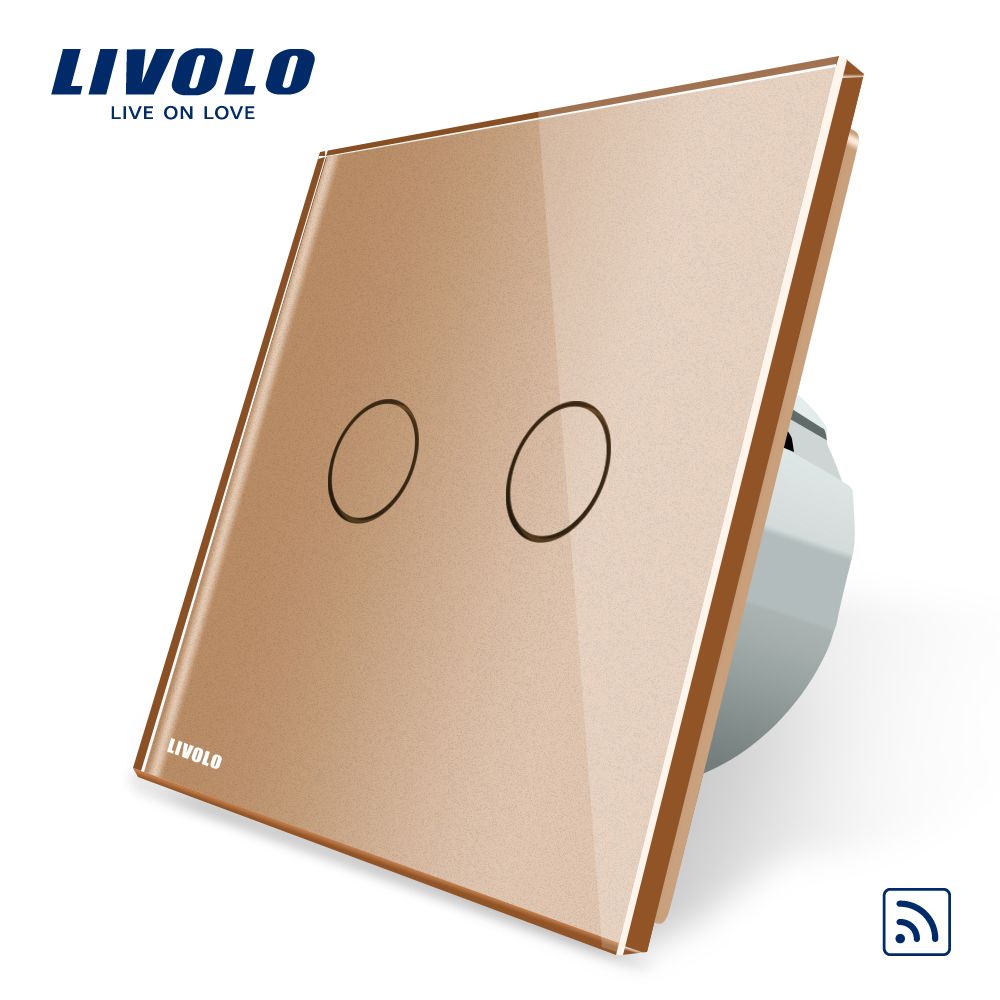 Livolo 2 Gang Wall Light Touch Remote Switch Vl-C702r-13