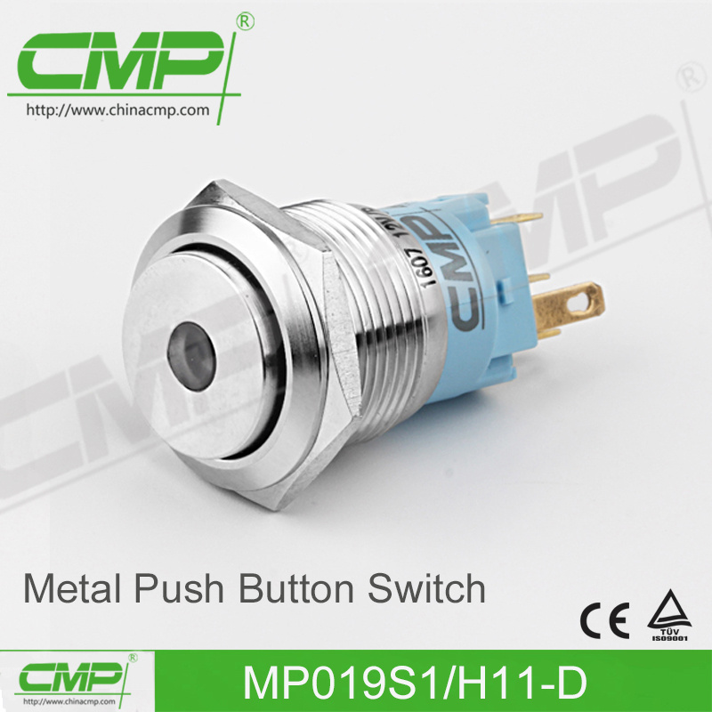 19mm Metal Push Button Switch TUV Ce