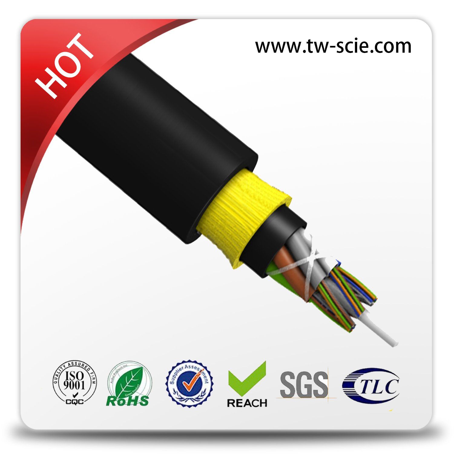 48c Fiber Single Mode Dielectric ADSS Optical Wire Fiber Optic Cable-G