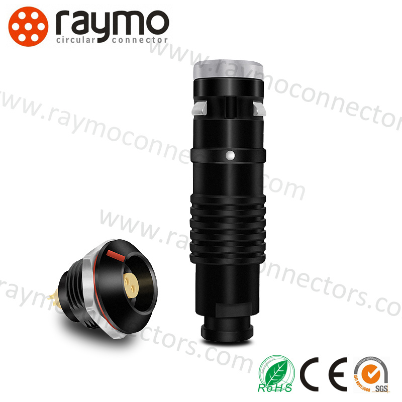Black Chrome Circular Cable 2 Pin Power Waterproof Connector