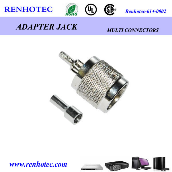 180 Degree Crimp Type TNC Male Connector