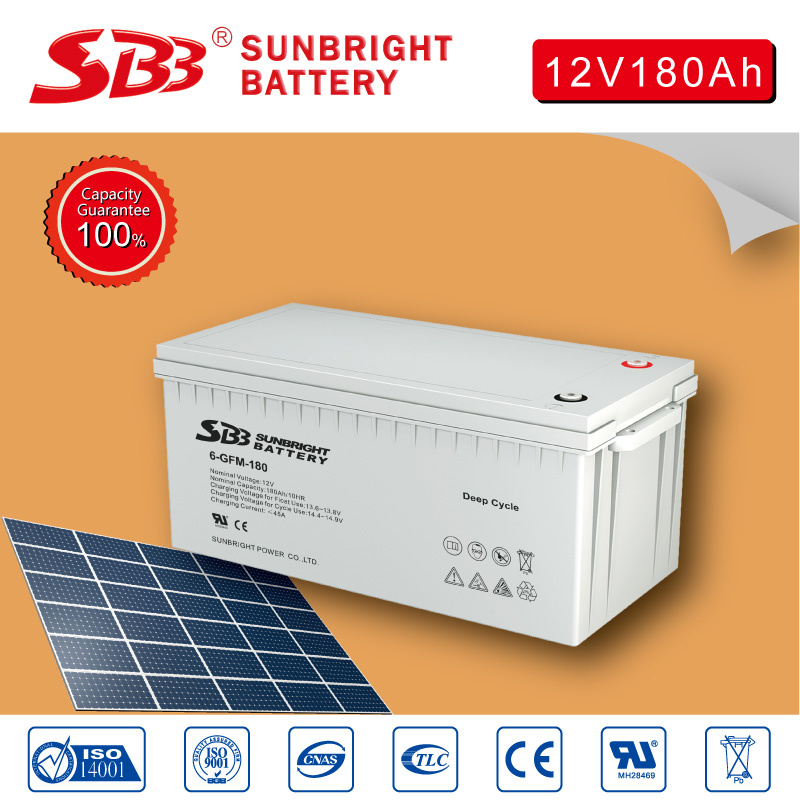 High Quality Solar Power Deep Cycle Battery 12V180ah
