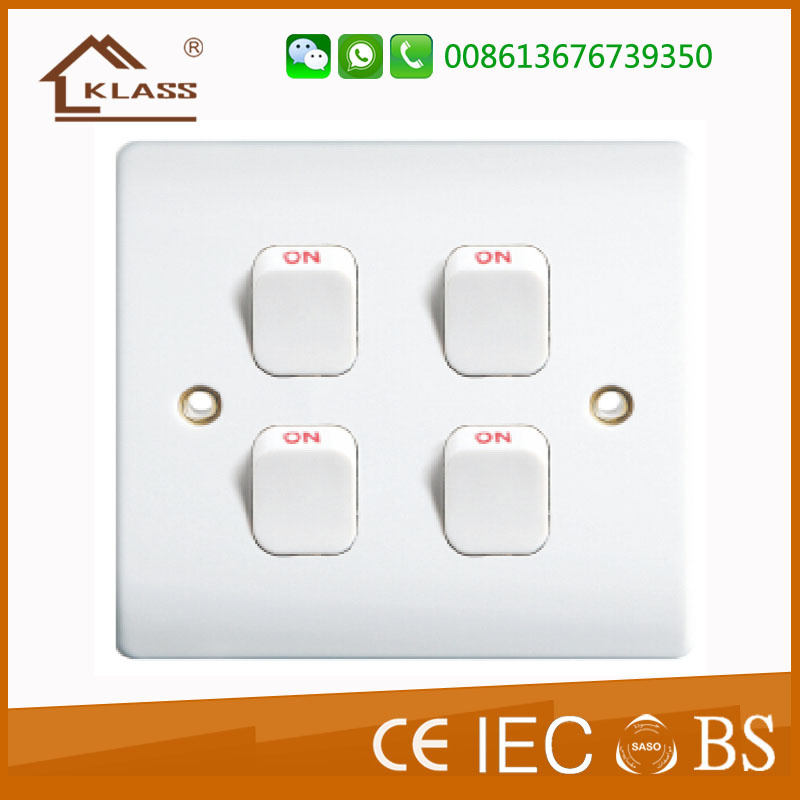 Hot Sale 4 Gang Electronic Wall Switch