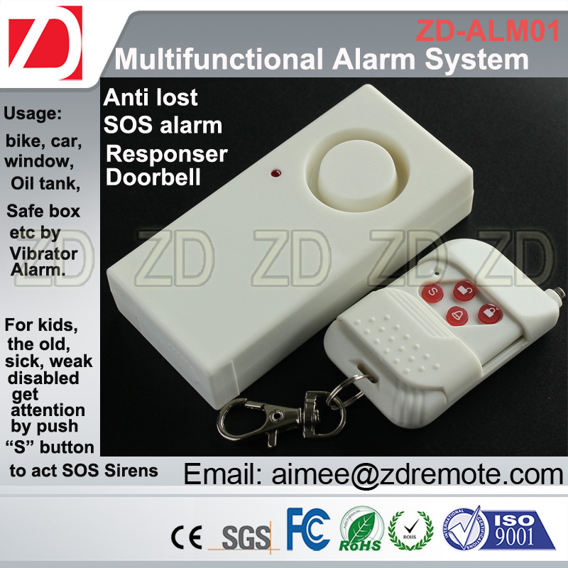 RF Remote Vibration Sensor Alarm System