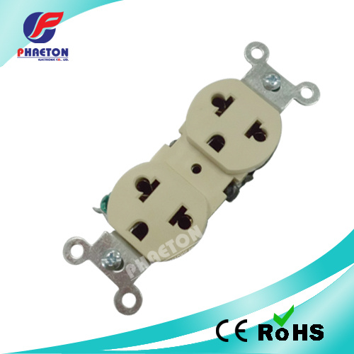 U28 15A 125V/10A 250V Multi Duplex Receptacles / American Socket
