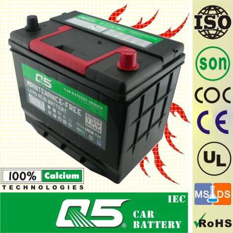 JIS-80D26 12V70AH Maintenance Free for Car Battery