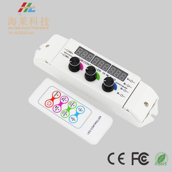 12-24V Sensitive RF Wireless 6A*3CH Knob LED Controller