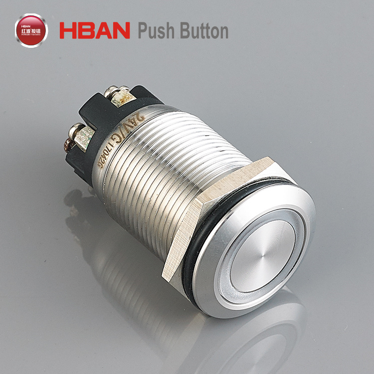 Hbs1gq Screw Terminal 19mm Momentary Metal Push Button Switch