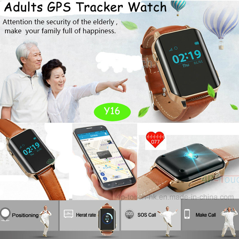 Heart Rate Monitor GPS Watch Tracking Device for Old People Y16