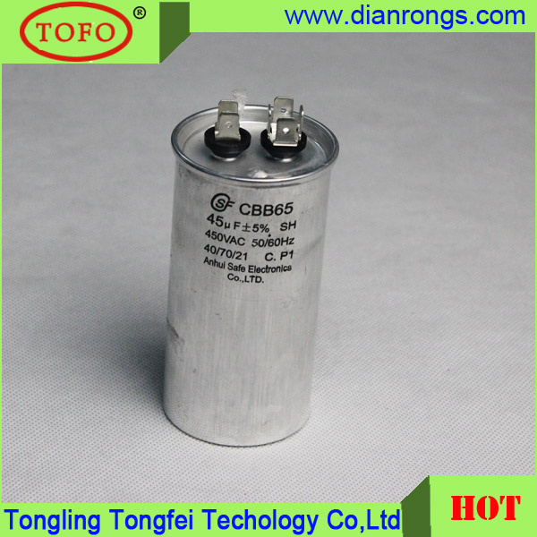 Cbb65 Air Conditioner Capacitor 450V