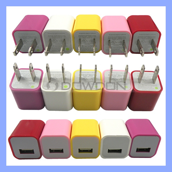 Colorful 5V 1000mA USB Wall Charger Power Adapter for iPhone 6/5/5s/5c