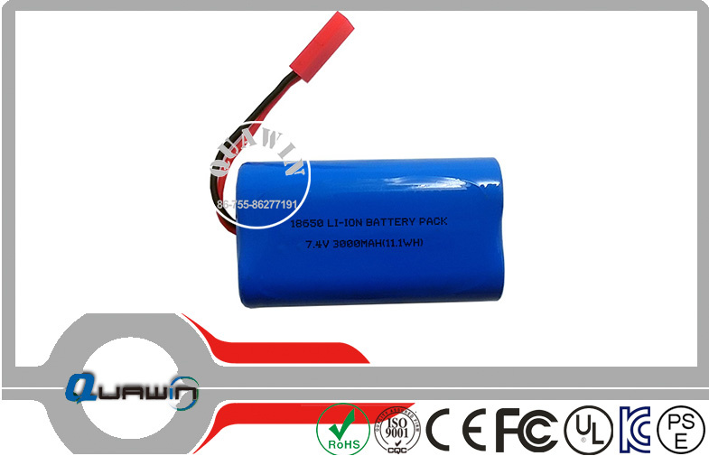 2s1p 7.4V 3000mAh Lithium Battery