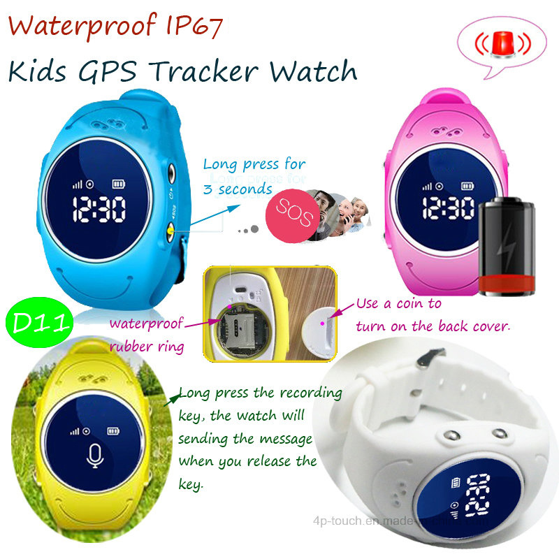 IP67waterproof GPS Tracker Watch with APP Real-Time Tracking (D11)