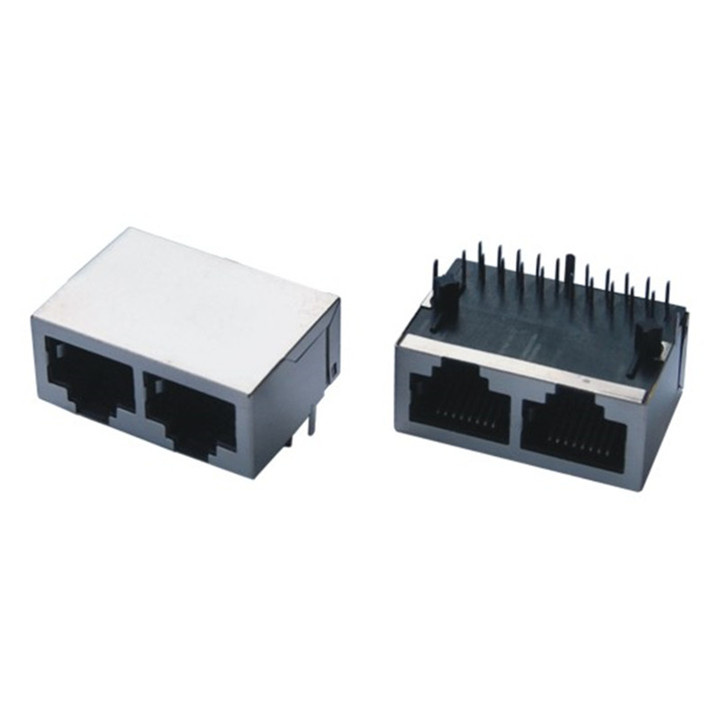 CAT6 Dual Ports 10p8c Transformer 1000 Base-Tx 1X2 RJ45 Connectors