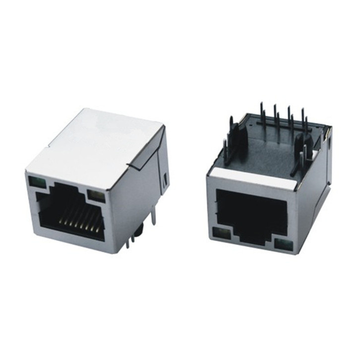 Free Sample Single Shielded RJ45 Connector with Dual Color LED