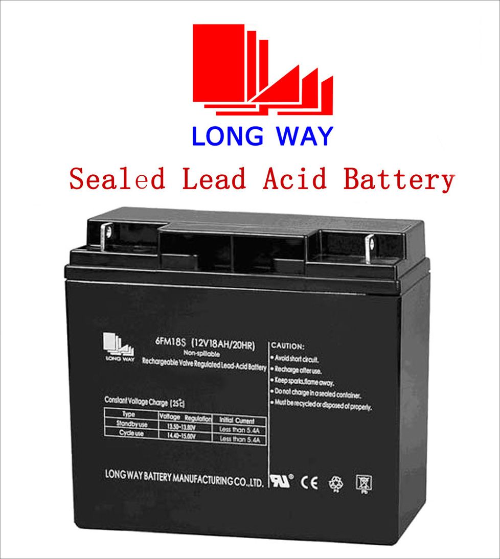 12volt 18ah Solar Sealed Rechargeable Lead-Acid Battery